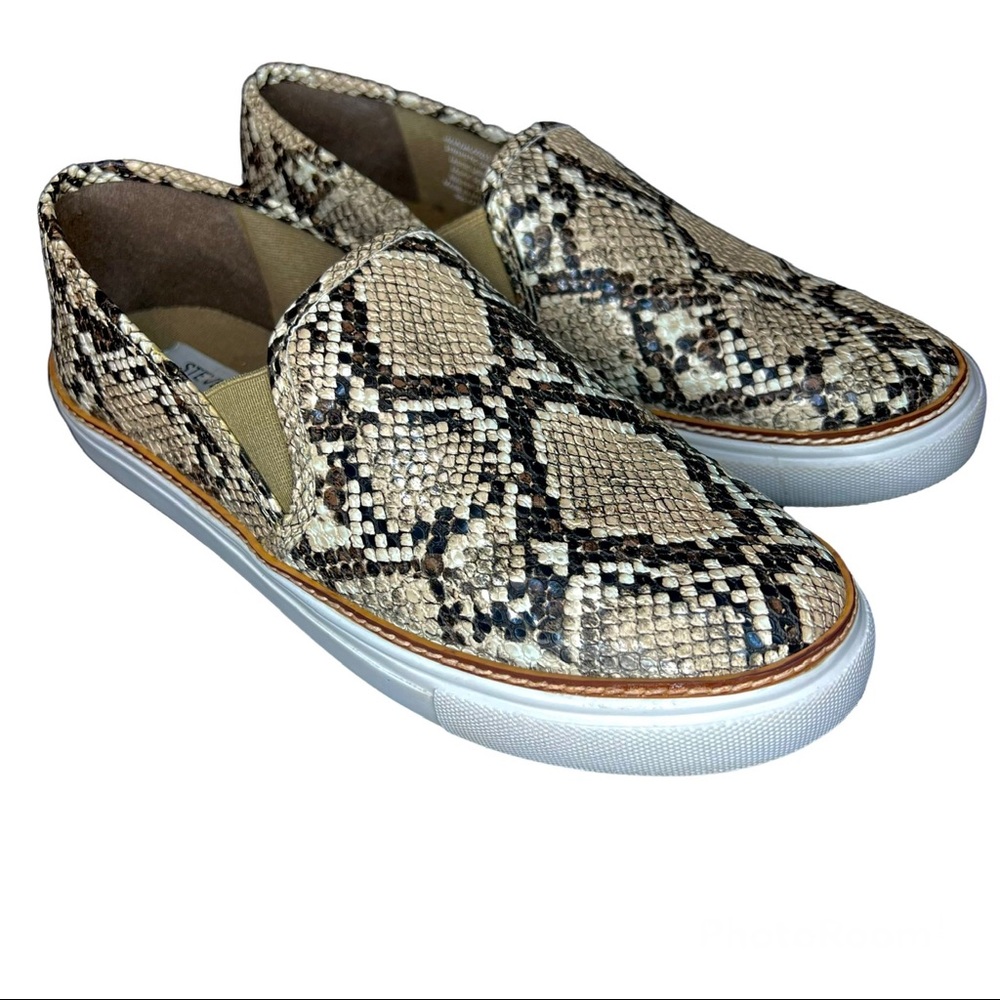 Steve Madden Jalia brown snake skin  Sneaker Slip On Shoes Sz 8M